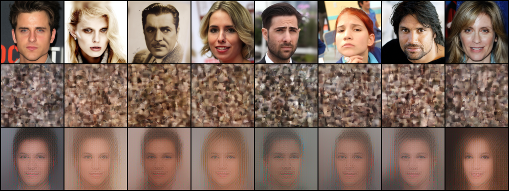 t=0.9 model reconstructing real noised images